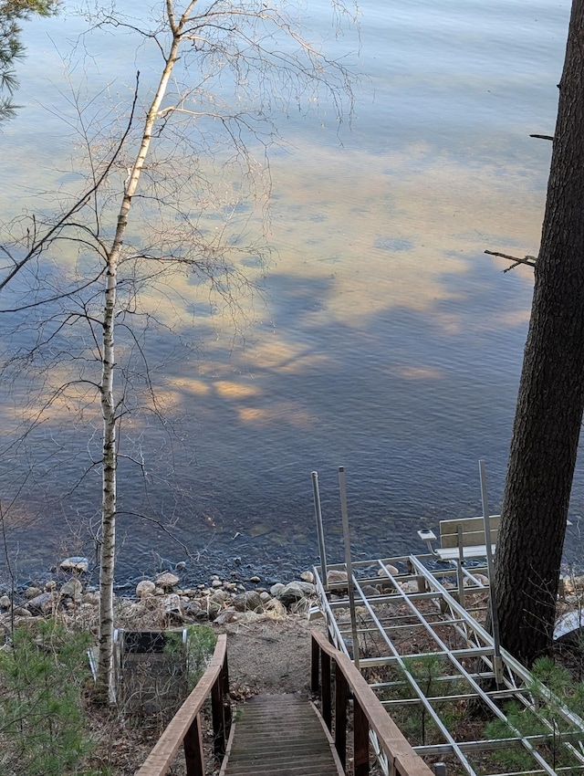 view of dock area