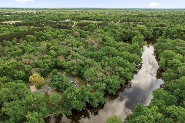 5191 159th Ave NW, Andover, MN 55304 - drone / aerial view of a nearby body of water and a heavily wooded area