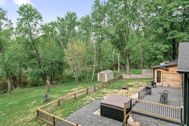 5191 159th Ave NW, Andover, MN 55304 - view of yard with a hot tub and a wooden deck