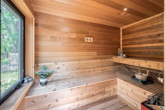 5191 159th Ave NW, Andover, MN 55304 - sauna featuring wooden walls and wooden ceiling