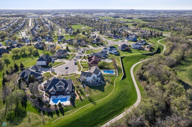 4126 Timberline Dr S, Fargo, ND 58104 - aerial view of property's location featuring a pool area and nearby suburban area