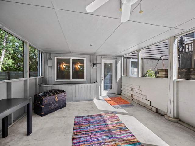 12576 Ridgewood Dr NW, Elk River, MN 55330 - sunroom / solarium featuring a ceiling fan