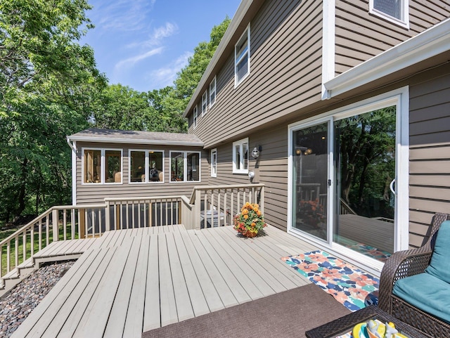 12576 Ridgewood Dr NW, Elk River, MN 55330 - view of wooden terrace