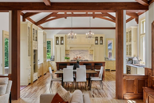 1721 Mount Curve Ave, Minneapolis, MN 55403 - dining room with a chandelier and light wood-style flooring