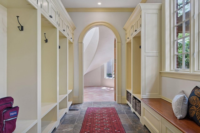 1721 Mount Curve Ave, Minneapolis, MN 55403 - mudroom with stone tile flooring