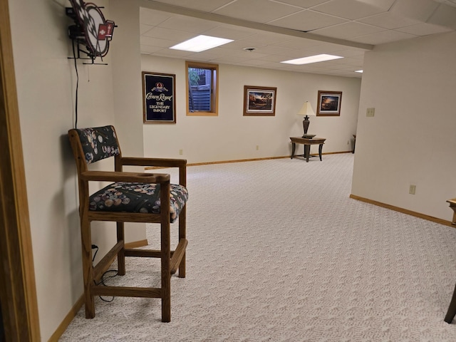 1085 20th St, Windom, MN 56101 - sitting room with carpet and a paneled ceiling
