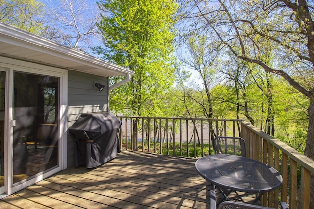 13056 Euclid Ave, Apple Valley, MN 55124 - wooden deck featuring a grill