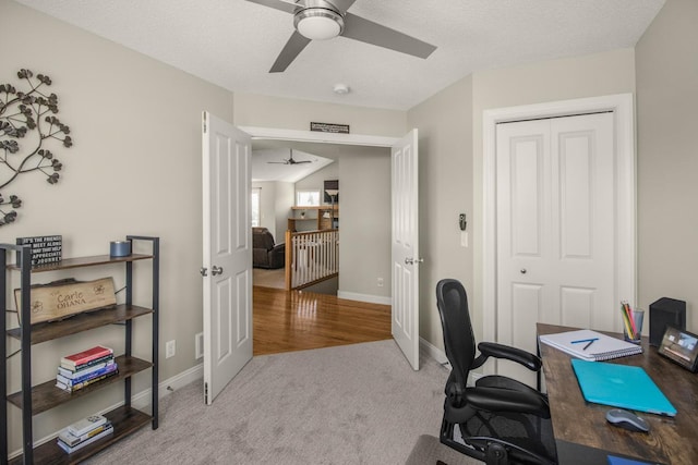 5057 Linden Trl N, Lake Elmo, MN 55042 - carpeted office featuring ceiling fan and baseboards