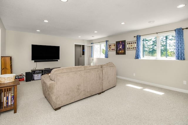 5057 Linden Trl N, Lake Elmo, MN 55042 - carpeted living room with recessed lighting and baseboards