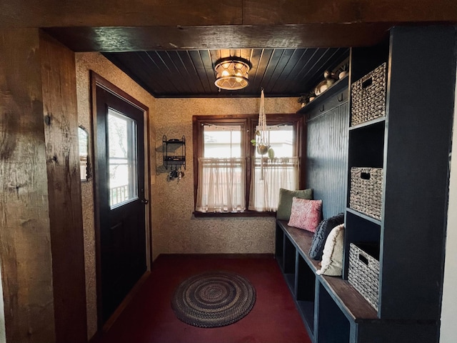 506 2nd St S, Tower, MN 55790 - mudroom featuring wood ceiling