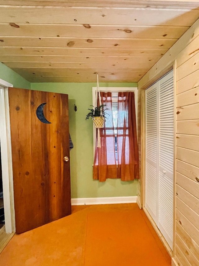 506 2nd St S, Tower, MN 55790 - corridor featuring baseboards and wooden ceiling