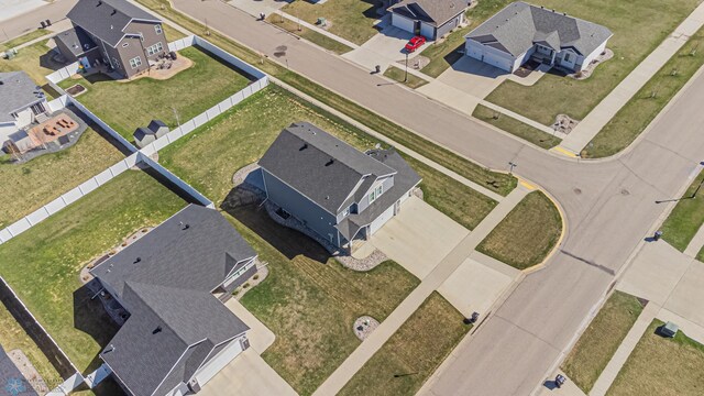 aerial view of residential area