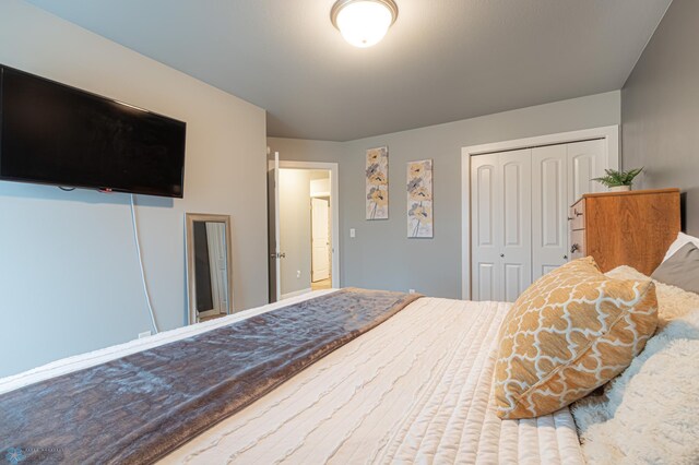 bedroom featuring a closet