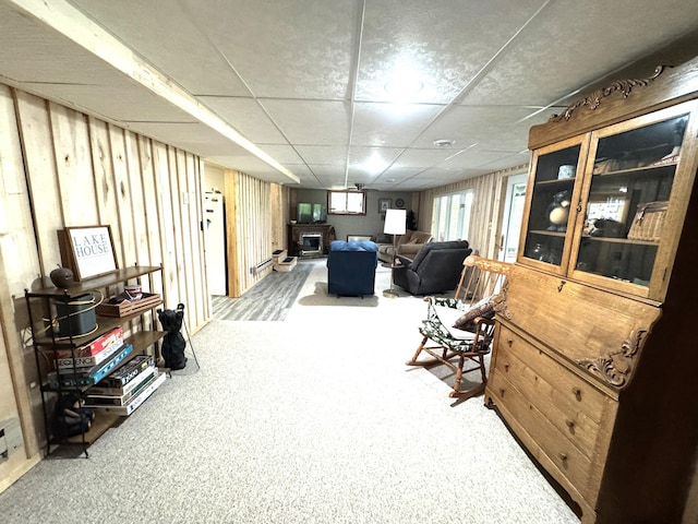 23479 State 200, Itasca Twp, MN 56676 - sitting room with carpet floors and a drop ceiling