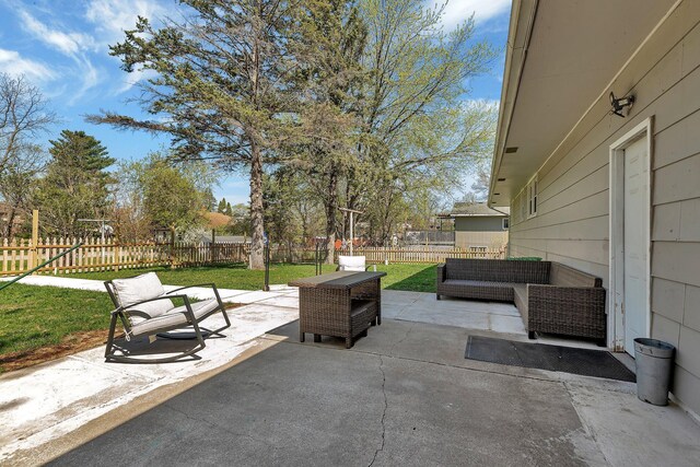 view of patio with outdoor lounge area