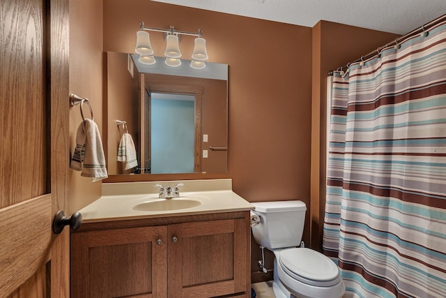 1901 11th St N, Sartell, MN 56377 - bathroom with toilet, vanity, and a shower with shower curtain