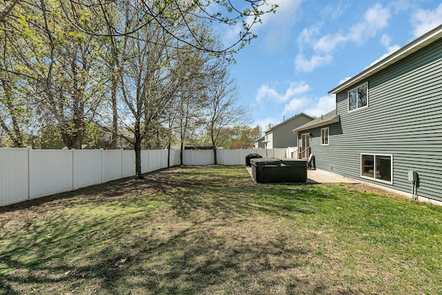 1908 5th St N, Sartell, MN 56377 - view of yard with a hot tub and a patio area
