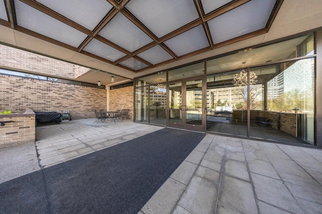 view of patio featuring french doors
