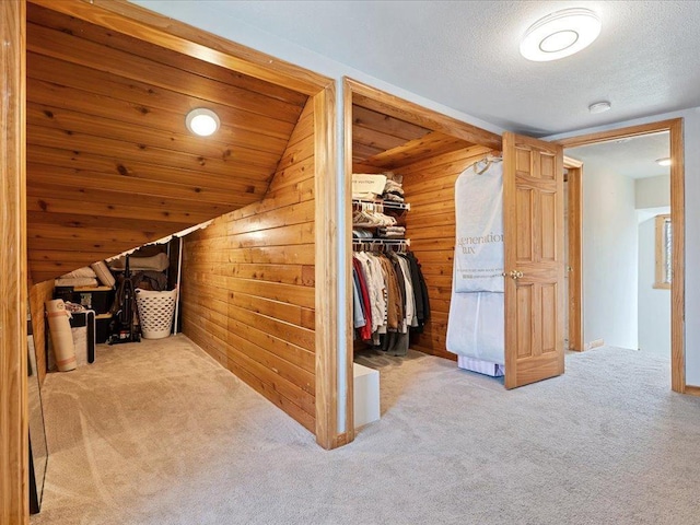 611 3rd St SW, Crosby, MN 56441 - bonus room with carpet floors, lofted ceiling, and wooden walls