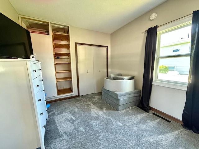513 Water Ave N, Saint Hilaire, MN 56754 - bedroom with carpet and attic access