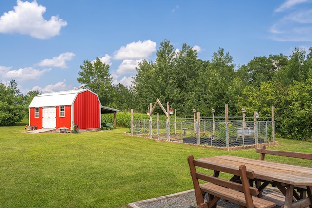 532 150th St, Alden Twp, WI 54001 - view of yard with a storage unit and an outbuilding