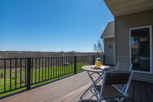 532 150th St, Alden Twp, WI 54001 - wooden deck with a lawn