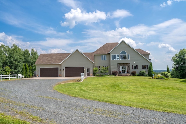 532 150th St, Alden Twp, WI 54001 - colonial inspired home featuring gravel driveway and a garage