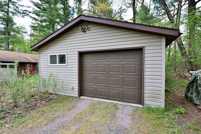 9262 Park Ave, Solon Springs, WI 54873 - detached garage featuring driveway