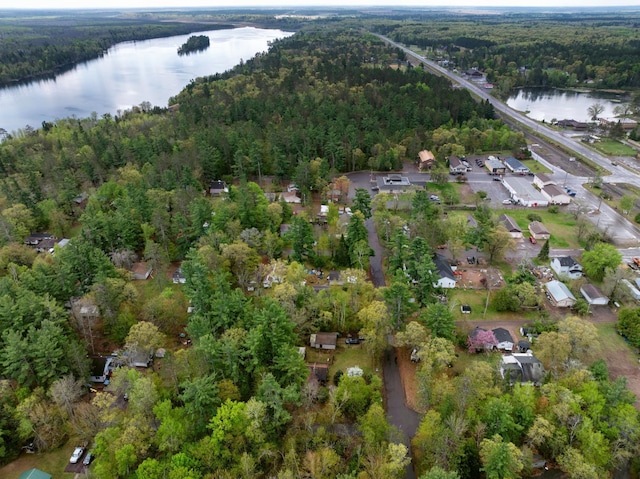 9262 Park Ave, Solon Springs, WI 54873 - aerial view of property's location with a forest and a large body of water
