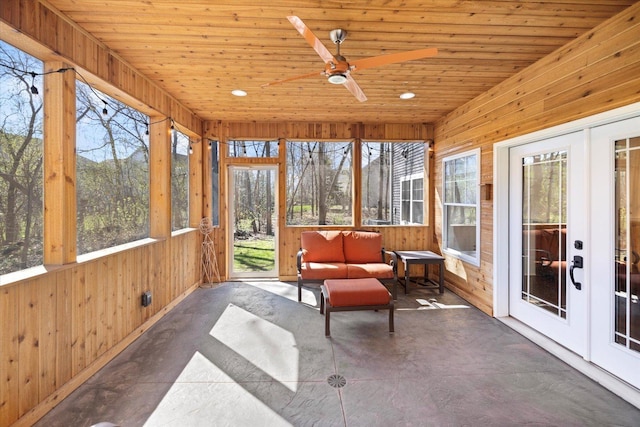 701 Chalupsky Ave SE, New Prague, MN 56071 - sunroom with ceiling fan and french doors