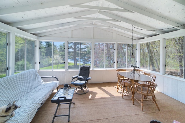 1418 345th Ave, Frederic, WI 54837 - sunroom with healthy amount of natural light, outdoor dining space, and an outdoor hangout area