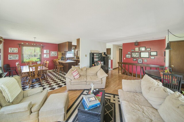 1418 345th Ave, Frederic, WI 54837 - living area with wood finished floors