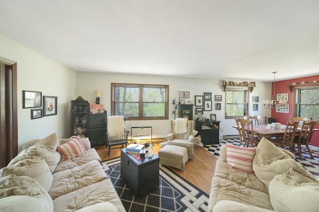 1418 345th Ave, Frederic, WI 54837 - living area with wood finished floors