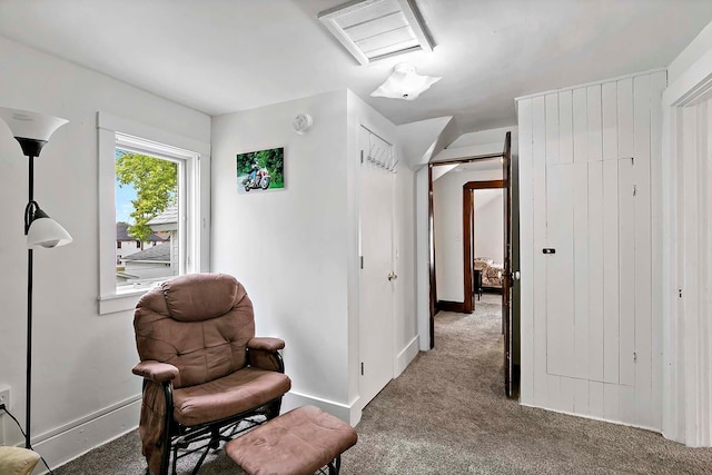 706 Broad St, Mankato, MN 56001 - sitting room featuring carpet and baseboards