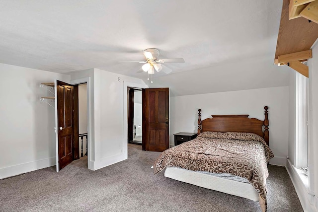 706 Broad St, Mankato, MN 56001 - bedroom featuring carpet, baseboards, a ceiling fan, and a closet
