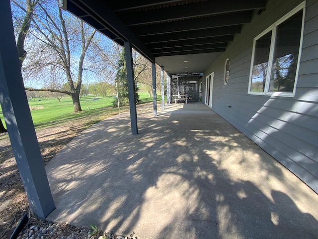 view of patio with a carport