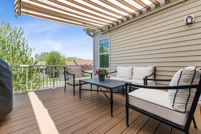 8172 Virginia Ln, Savage, MN 55378 - wooden deck with an outdoor living space
