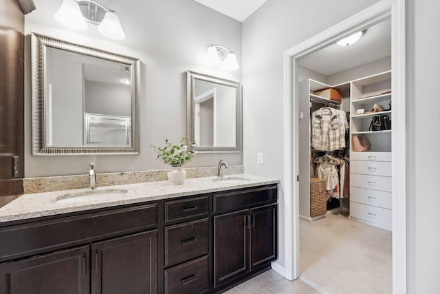 8172 Virginia Ln, Savage, MN 55378 - bathroom with double vanity and a spacious closet