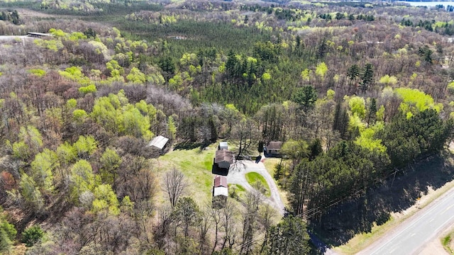 drone / aerial view of a forest