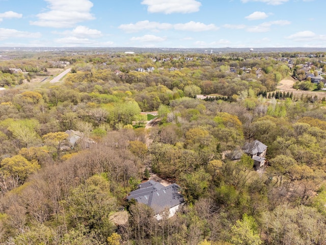 aerial view of a forest