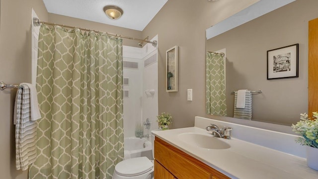 2647 Olive Ln, Sauk Rapids, MN 56379 - full bath featuring vanity, toilet, and shower / bath combination with curtain