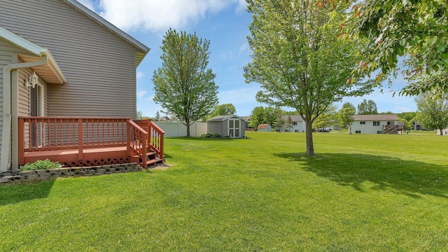 2647 Olive Ln, Sauk Rapids, MN 56379 - view of grassy yard featuring a wooden deck