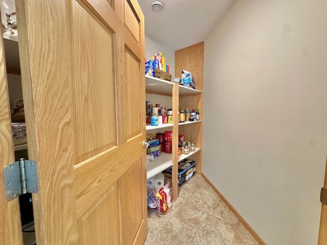 view of storage area