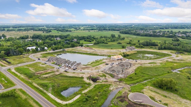 aerial overview of property's location featuring a large body of water