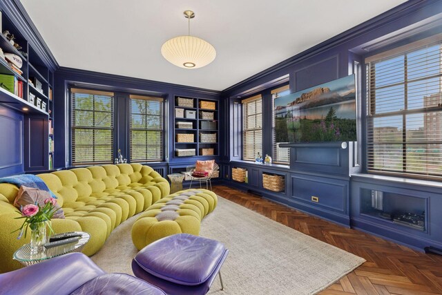 510 Groveland Ave Unit 304, Minneapolis, MN 55403 - sitting room featuring ornamental molding and a decorative wall