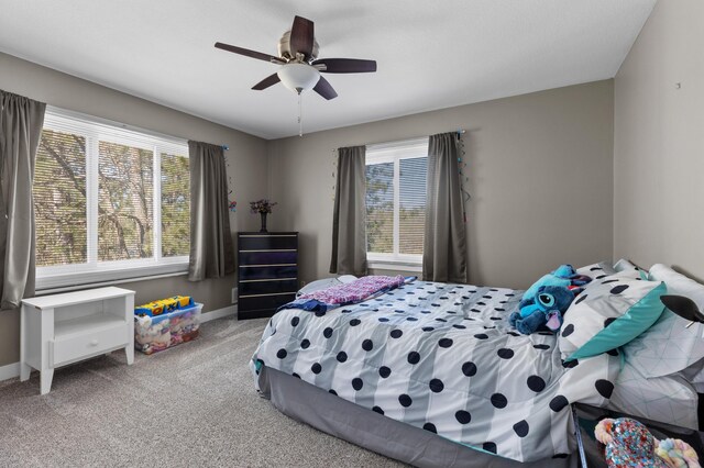 27088 130th St, Thomastown Twp, MN 56479 - carpeted bedroom with baseboards and ceiling fan