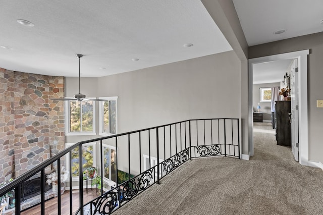 27088 130th St, Thomastown Twp, MN 56479 - corridor with carpet, an upstairs landing, and baseboards