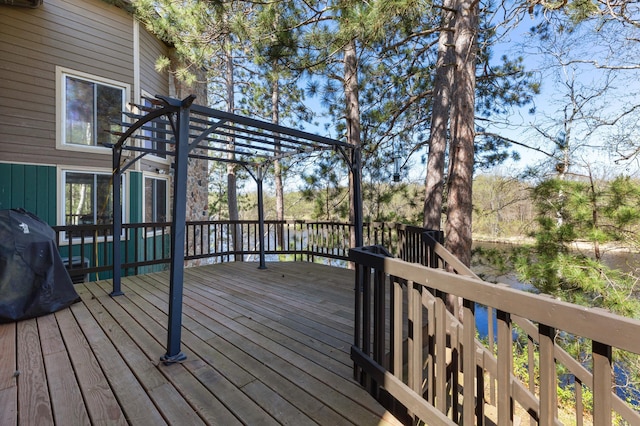 27088 130th St, Thomastown Twp, MN 56479 - deck with a pergola and area for grilling