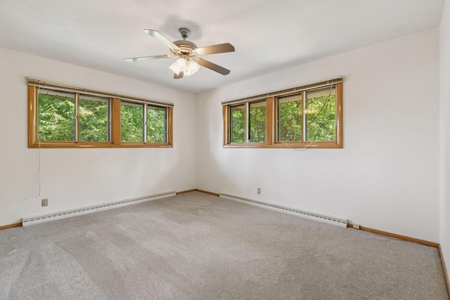 5212 Colonial Dr, Golden Valley, MN 55416 - unfurnished room with baseboard heating, carpet flooring, and baseboards