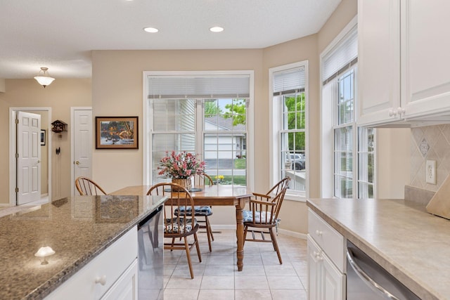17462 Haralson Dr, Eden Prairie, MN 55347 - dining room featuring light tile patterned flooring and recessed lighting